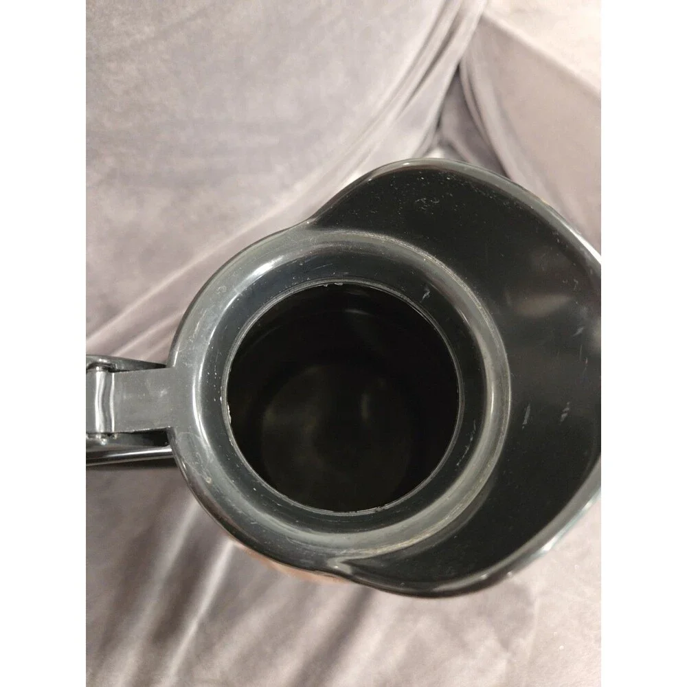 Mid Century Vintage West Bend Thermo-Serv Gold & Black Hot Cold Insulated Carafe